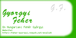 gyorgyi feher business card