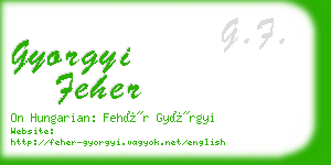 gyorgyi feher business card